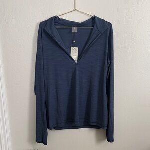 CALIA by Carrie Underwood Navy Long Sleeve 3/4 Zip Pullover